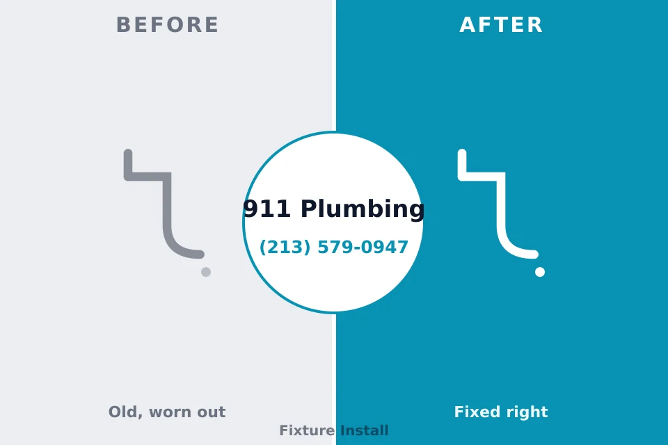 Before and after: plumbing repair Granite Falls, MN
